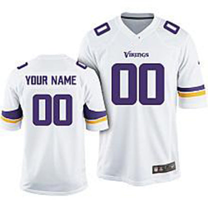 Custom MN.Vikings White Game Jersey Stitched Jerseys Football Jerseys