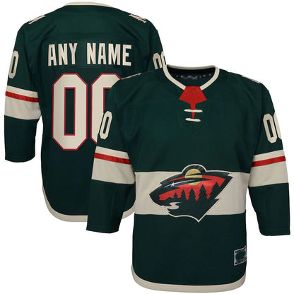 Custom M.Wild Home Premier Jersey Green Stitched American Hockey Jerseys