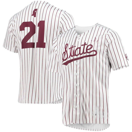 M.State Bulldogs Replica Baseball Jersey  White Stitched American College Jerseys