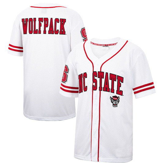 #22 NS.Wolfpack Colosseum Free Spirited Baseball Jersey WhiteRed Stitched American College Jerseys