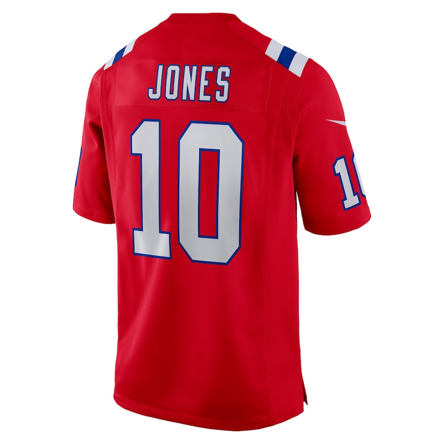 NE.Patriots #10 Mac Jones  Red Game Jersey Stitched American Football Jerseys