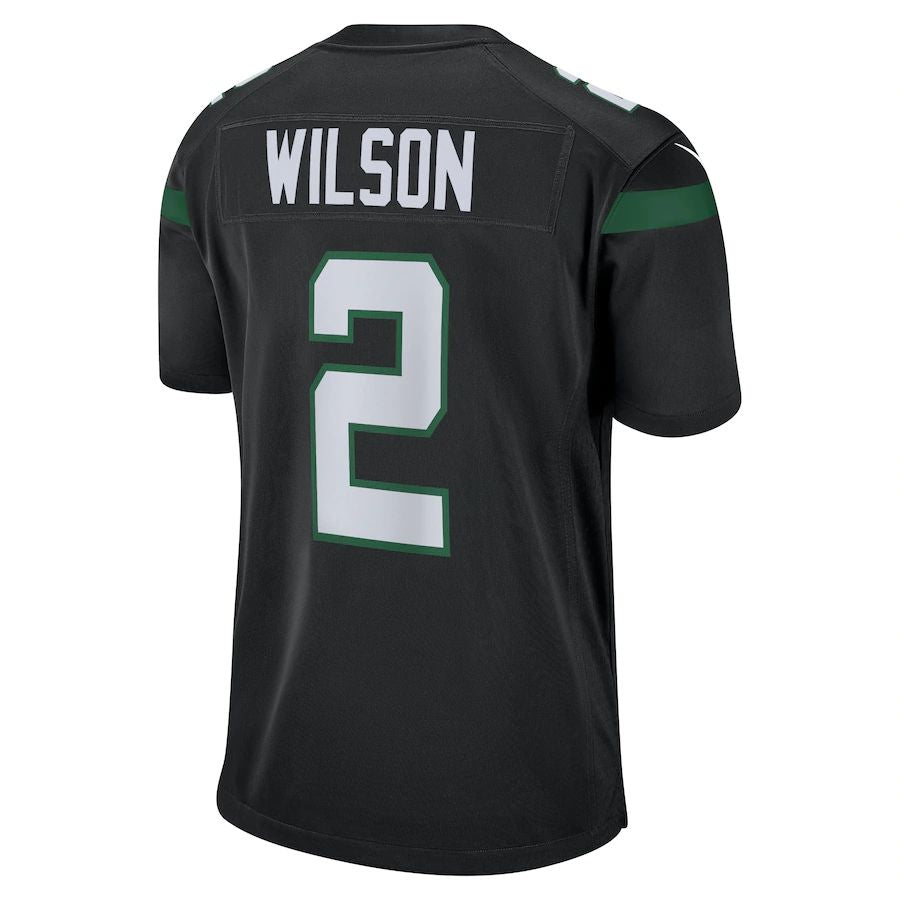 NY.Jets #2 Zach Wilson Black Alternate Game Jersey  Stitched American Football Jerseys