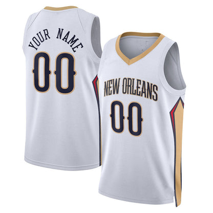 Custom NO.Pelicans Unisex 2022-23 Swingman  Jersey Association Edition White Stitched Basketball Jersey