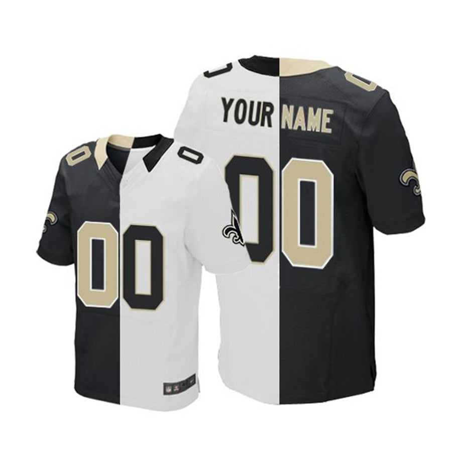 Custom NO.Saints  Elite Team Road Two Tone Jersey American Jerseys Stitched Jersey Football Jerseys