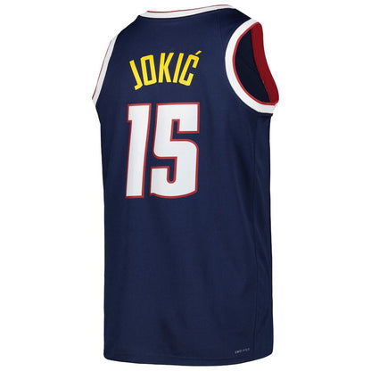 D.Nuggets #15 Nikola Jokic Unisex 2022-23 Swingman Jersey Icon Edition Navy Stitched American Basketball Jersey