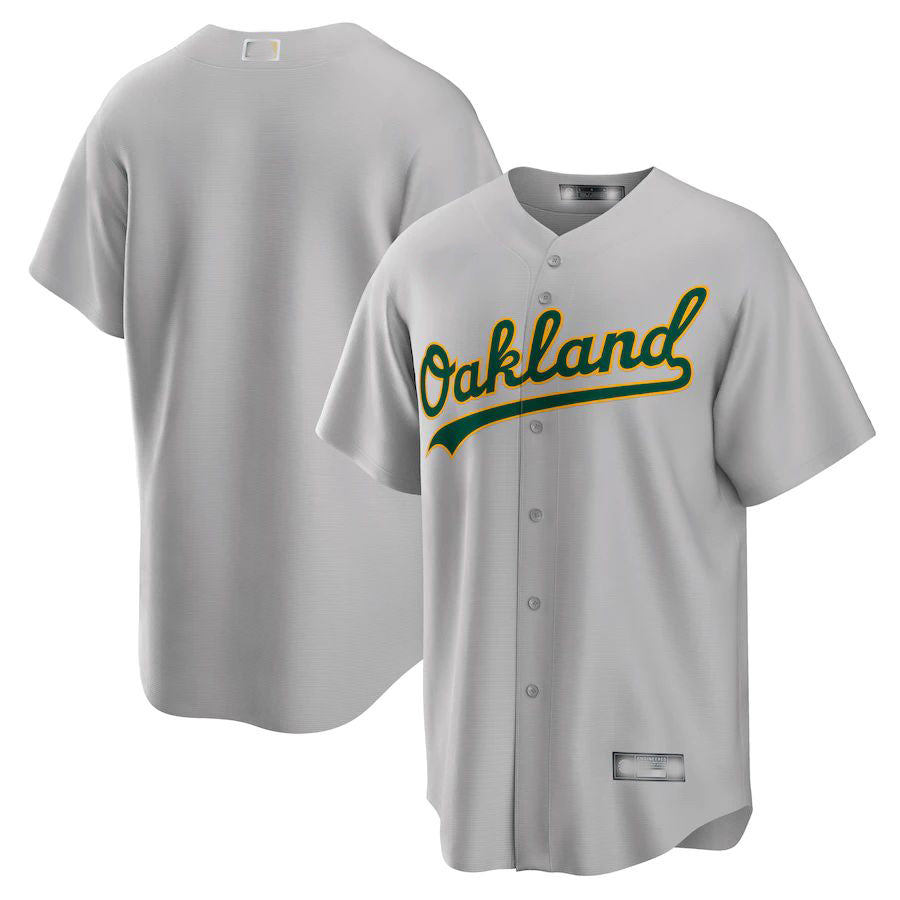 Oakland Athletics Gray Road Replica Team Jersey Baseball Jerseys