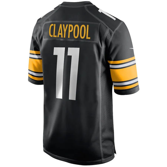 P.Steelers #11 Chase Claypool Black Game Jersey Stitched American Football Jerseys