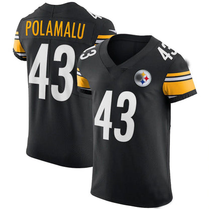 P.Steelers #43  Troy Polamalu Black Retired Player Elite Jersey Stitched American Football Jerseys