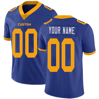 Custom LA.Rams Football Jerseys Team Player or Personalized Design Your Own Name for Men's Women's Youth Jerseys Navy