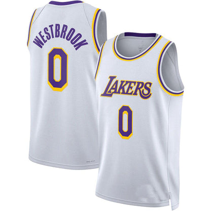 LA.Lakers #0 Russell Westbrook Unisex 2022-23 Swingman Jersey  Association Edition White Stitched American Basketball Jersey