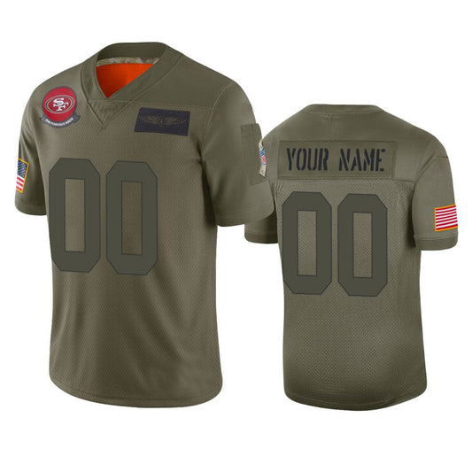 Custom SF.49ers Camo Stitched American Football Jerseys