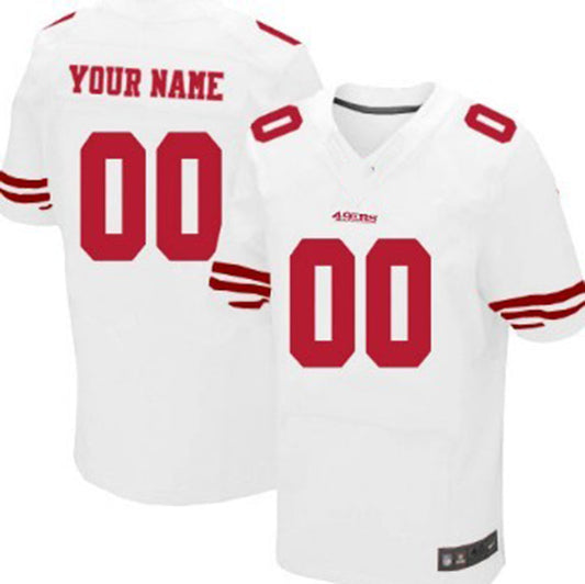 Custom SF.49ers White Elite Jersey Stitched American Football Jerseys