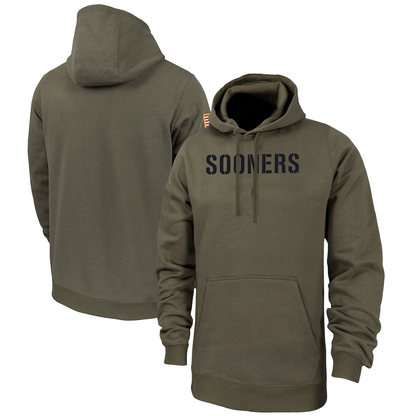 Sooners 2024 Salute To Service Club Pullover Hoodie Cheap sale Birthday and Christmas gifts Stitched American Football Jerseys