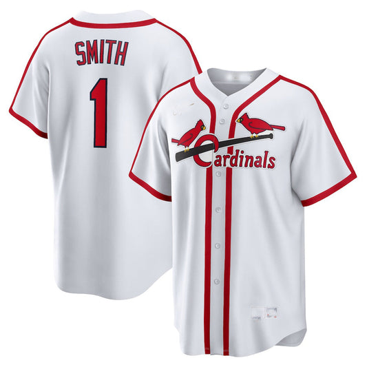 St. Louis Cardinals #1 Ozzie Smith White Home Cooperstown Collection Player Jersey Baseball Jerseys