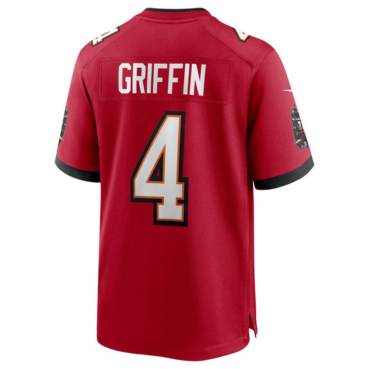 TB.Buccaneers #4 Ryan Griffin Red Game Jersey Stitched American Football Jerseys