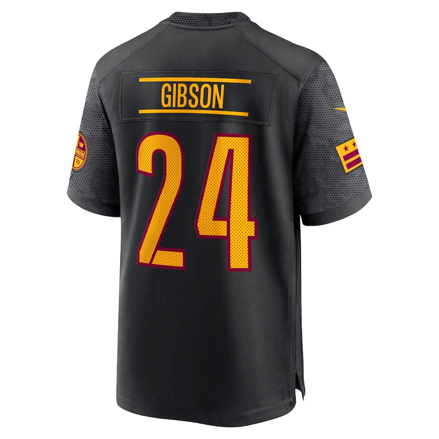 W.Commanders #24 Antonio Gibson Black Alternate Game Player Jersey Stitched American Football Jerseys