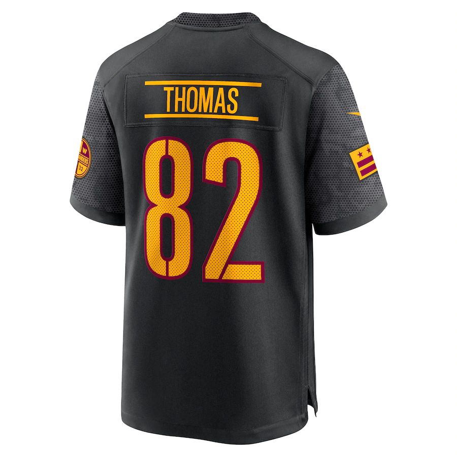 W.Commanders #82 Logan Thomas Black Alternate Game Player Jersey Stitched American Football Jerseys