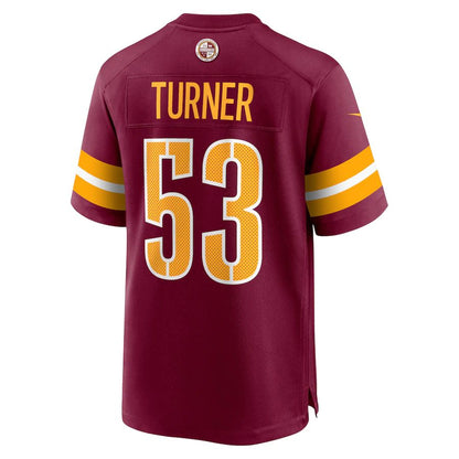 W.Commanders #53 Trai Turner Burgundy Player Game Jersey Stitched American Football Jerseys