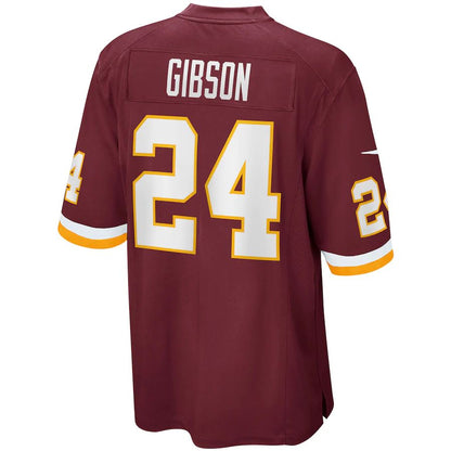 W.Football Team #24 Antonio Gibson Burgundy Game Jersey Stitched American Football Jerseys