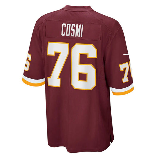 W.Football Team #76 Sam Cosmi Burgundy Game Jersey Stitched American Football Jerseys