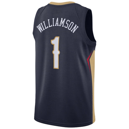 NO.Pelicans #1 Zion Williamson 2019  Draft First Round Pick Swingman Jersey Icon Edition Navy Stitched American Basketball Jersey