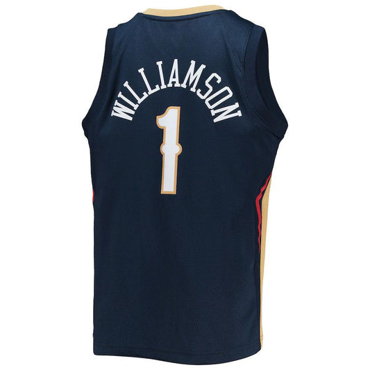 NO.Pelicans #1 Zion Williamson 2021-22 Diamond Swingman Jersey Icon Edition Navy Stitched American Basketball Jersey