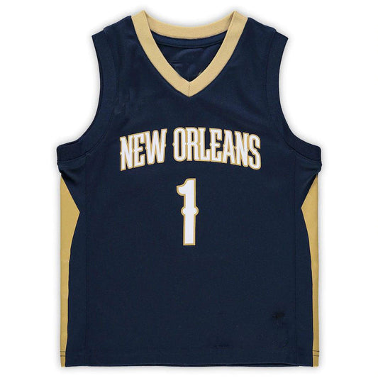 NO.Pelicans #1 Zion Williamson Preschool Replica Jersey  Icon Edition Navy Stitched American Basketball Jersey