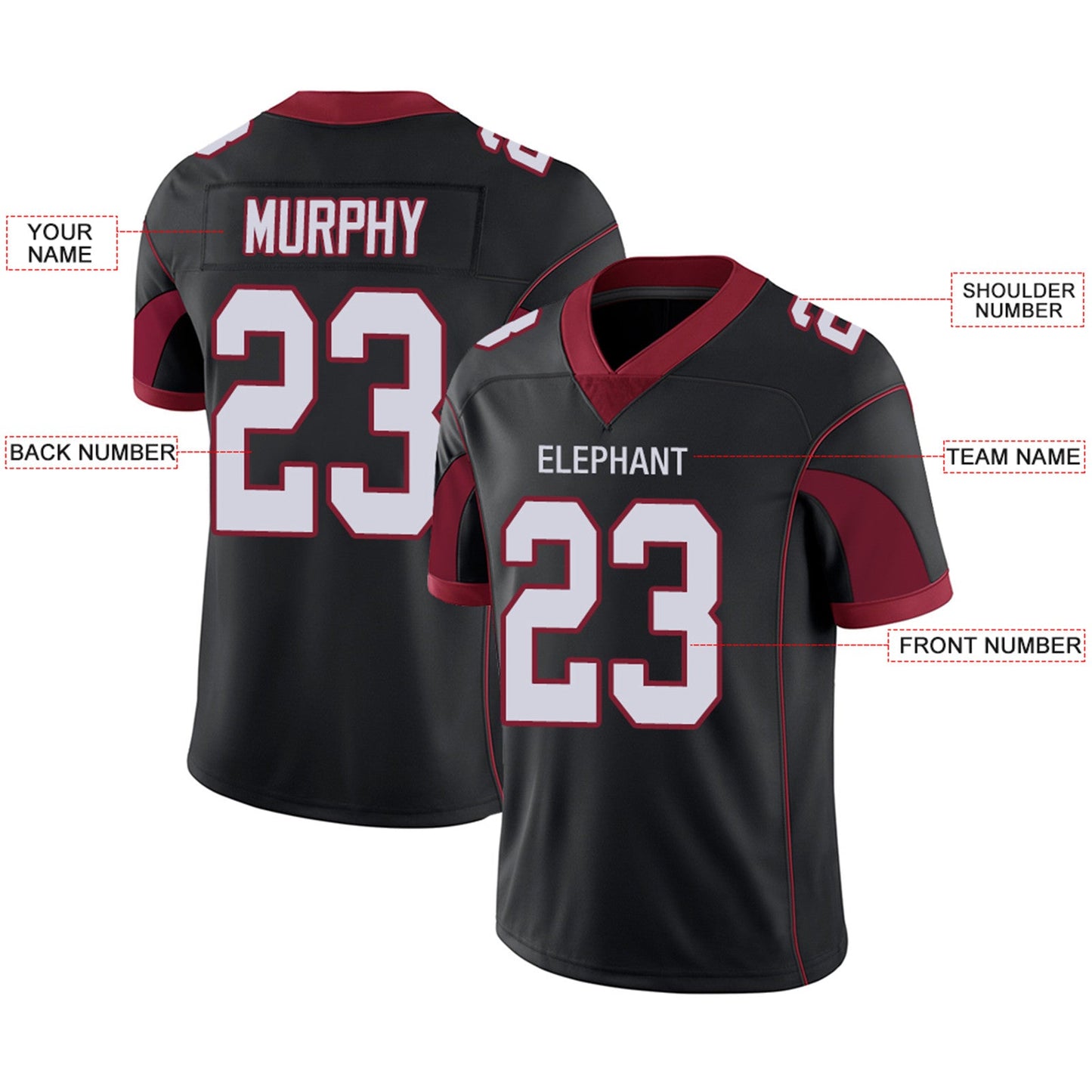 Custom A.Cardinals Team Player or Personalized Design Your Own Name for Men's Women's Youth Jerseys Red Football Jerseys