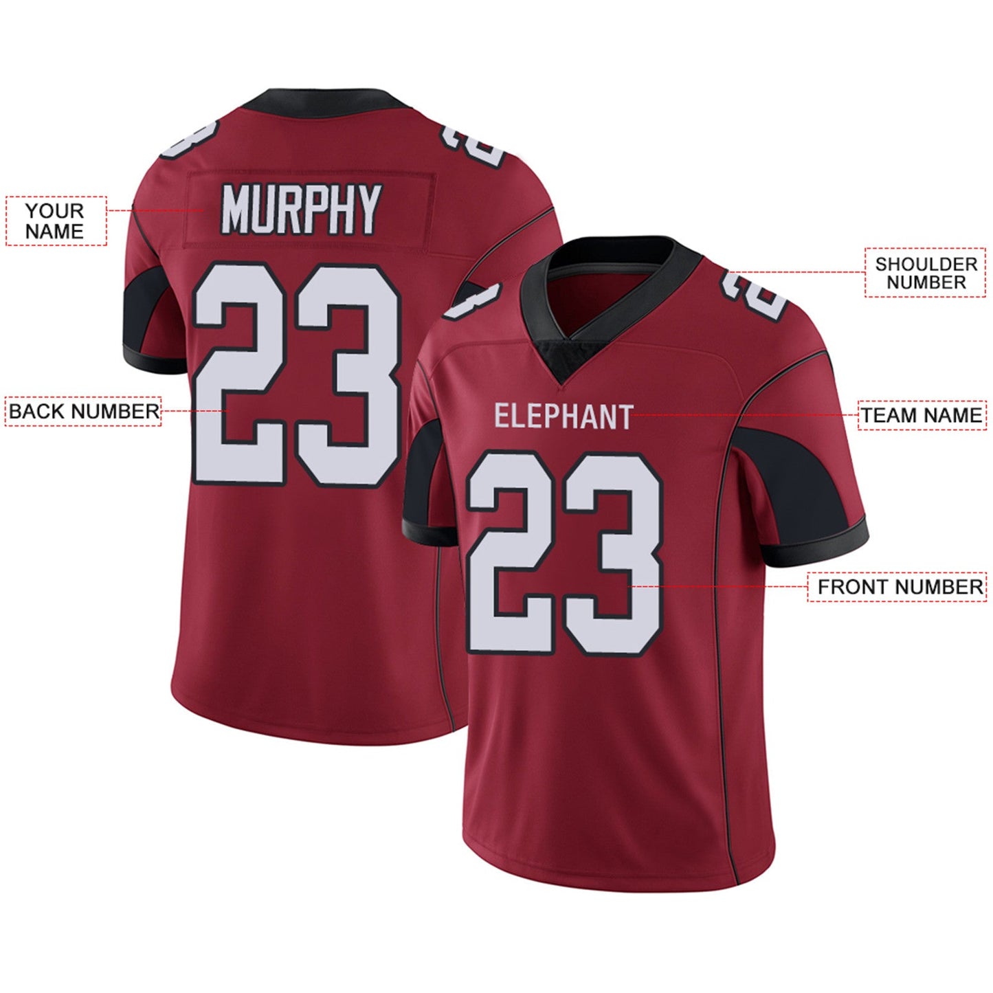 Custom A.Cardinals Team Player or Personalized Design Your Own Name for Men's Women's Youth Jerseys Red Football Jerseys